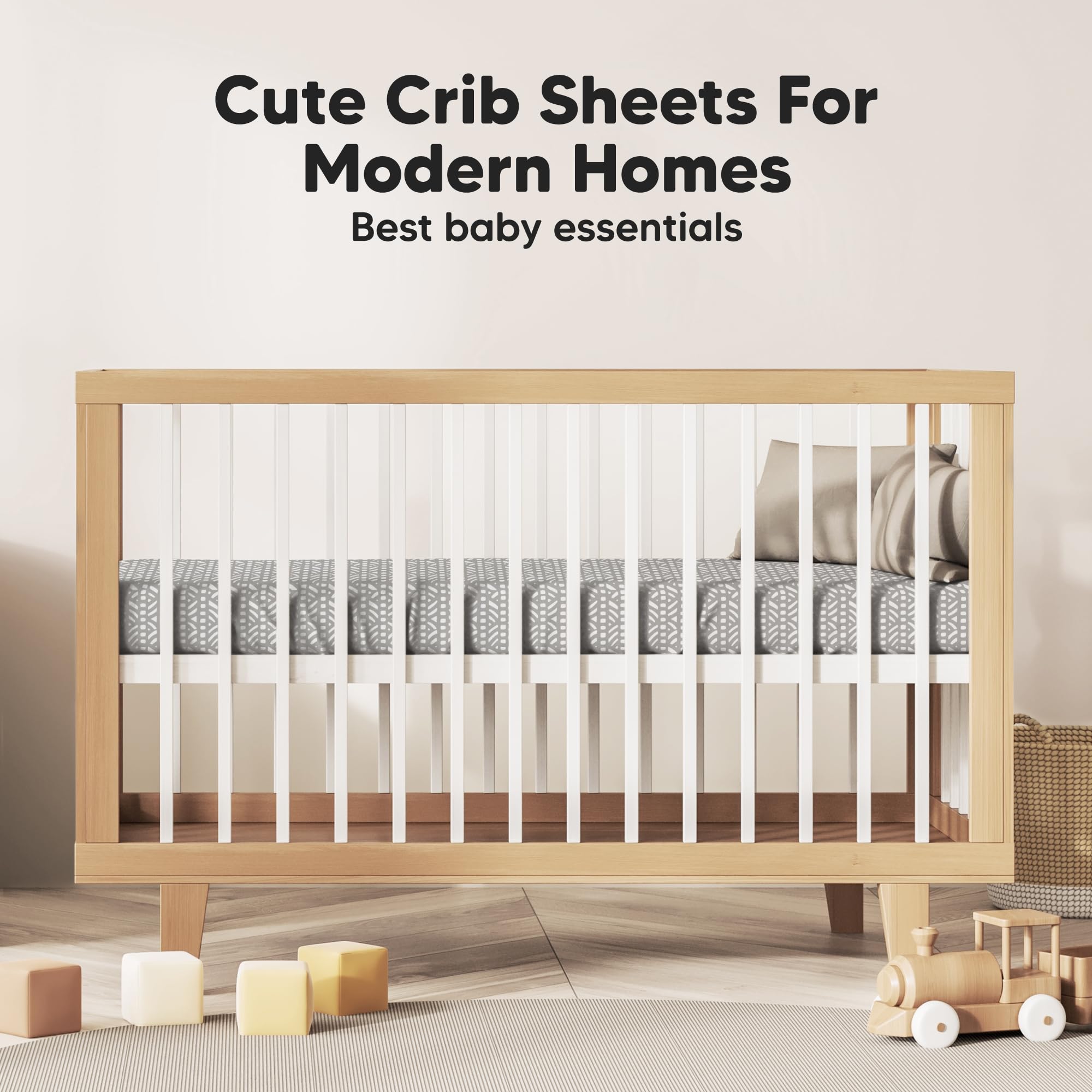 KeaBabies crib sheet designed for sensitive skin on soothing surface