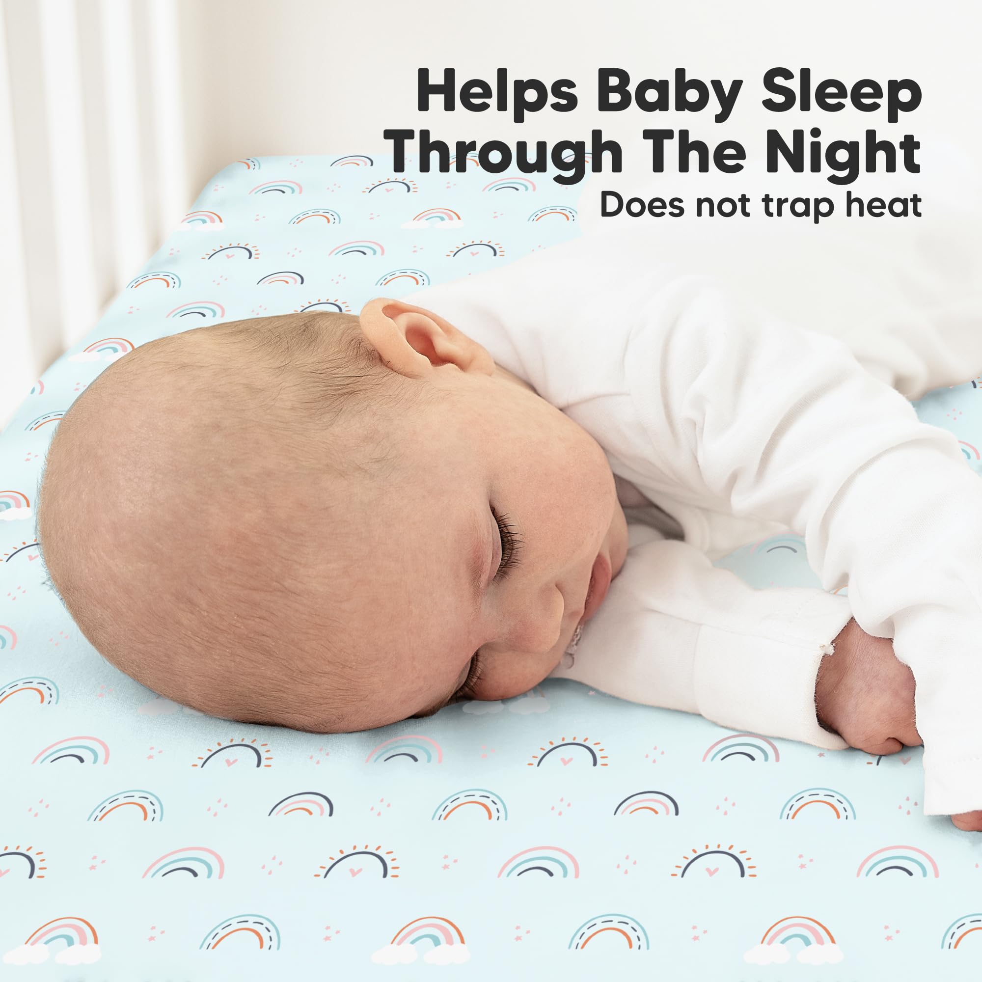 KeaBabies crib sheets 52x28 fit shows standard-size mattress compatibility