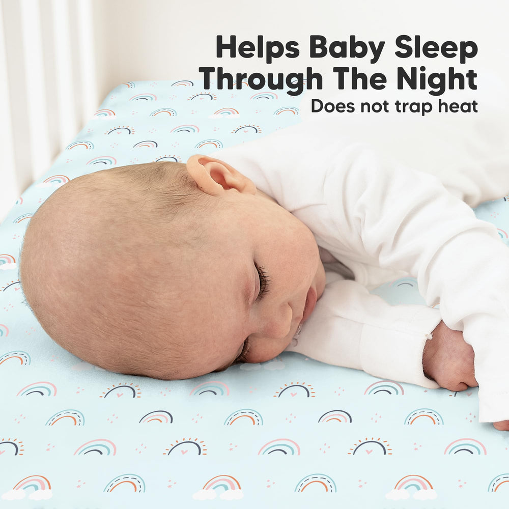 KeaBabies crib sheets 52x28 fit shows standard-size mattress compatibility