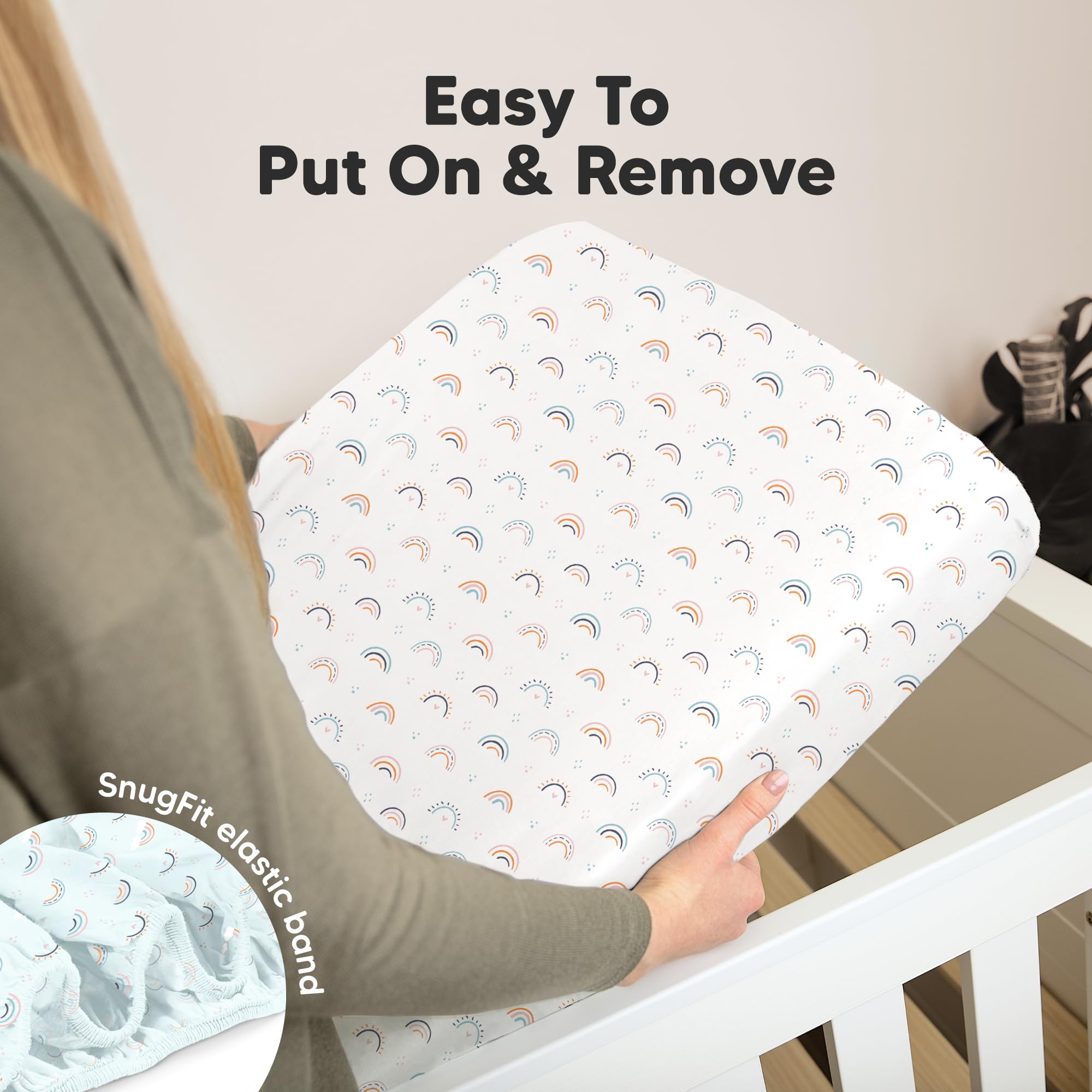 KeaBabies neutral Cosmo prints in nursery scene—suitable for boys and girls