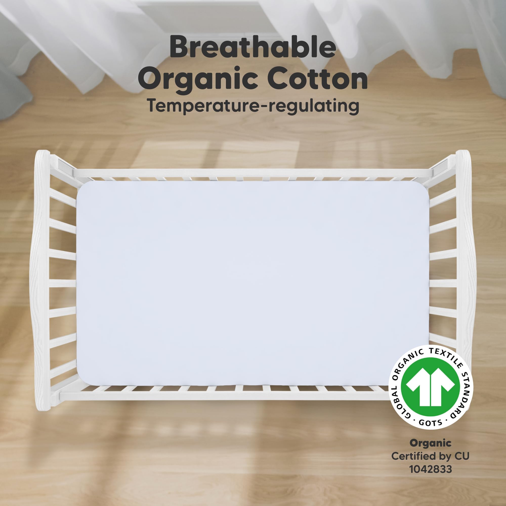 KeaBabies crib-sheets-soft-jersey closeup—gentle skin comfort during naps.