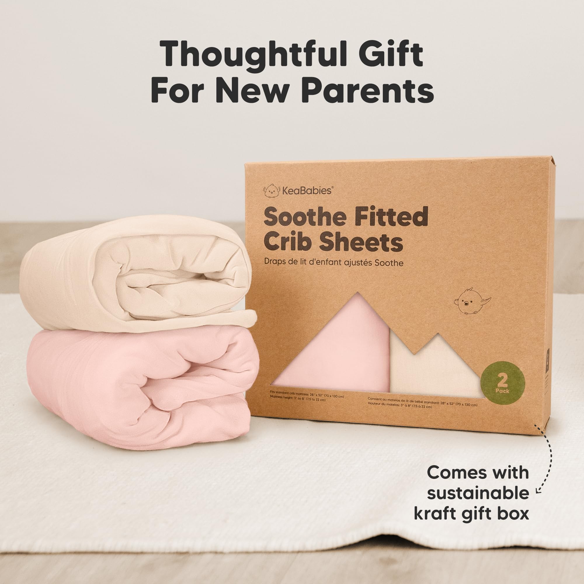 KeaBabies ideal for crib and toddler bed transitions.