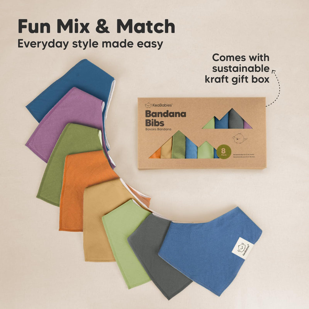 KeaBabies Cruise durable stitching supports everyday wear through teething and messes.