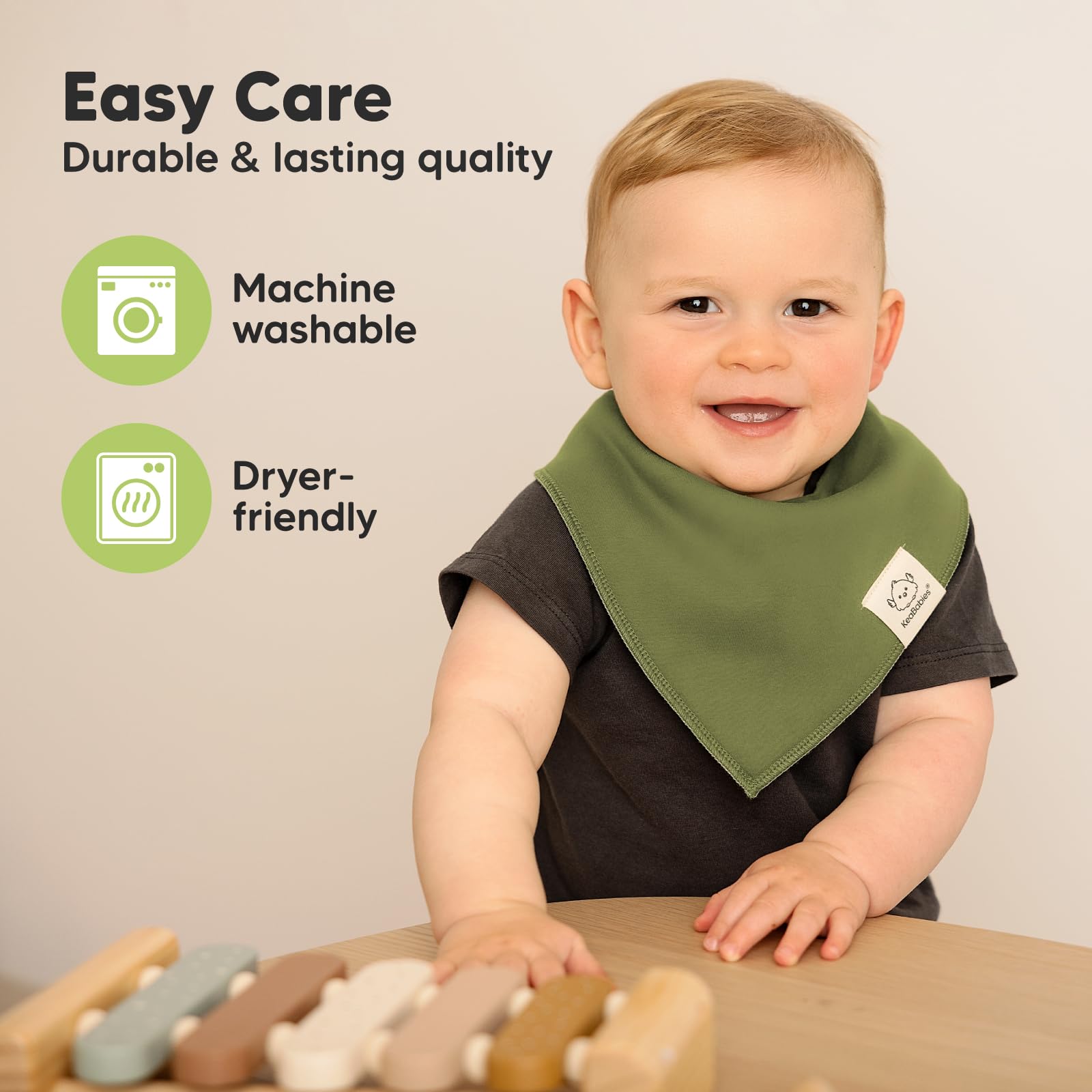 KeaBabies Cruise newborn to 36 months fit, courtesy of adjustable snaps.