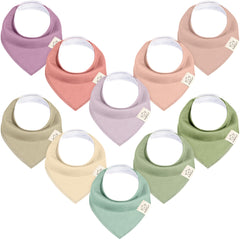 KeaBabies Cupcake Bibs pack front view shows soft organic cotton for gentle drool management.