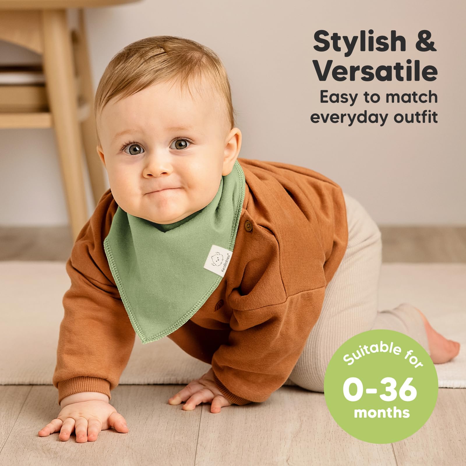 KeaBabies Cupcake Bibs soft water-resistant fleece layer adds warmth and spill protection.