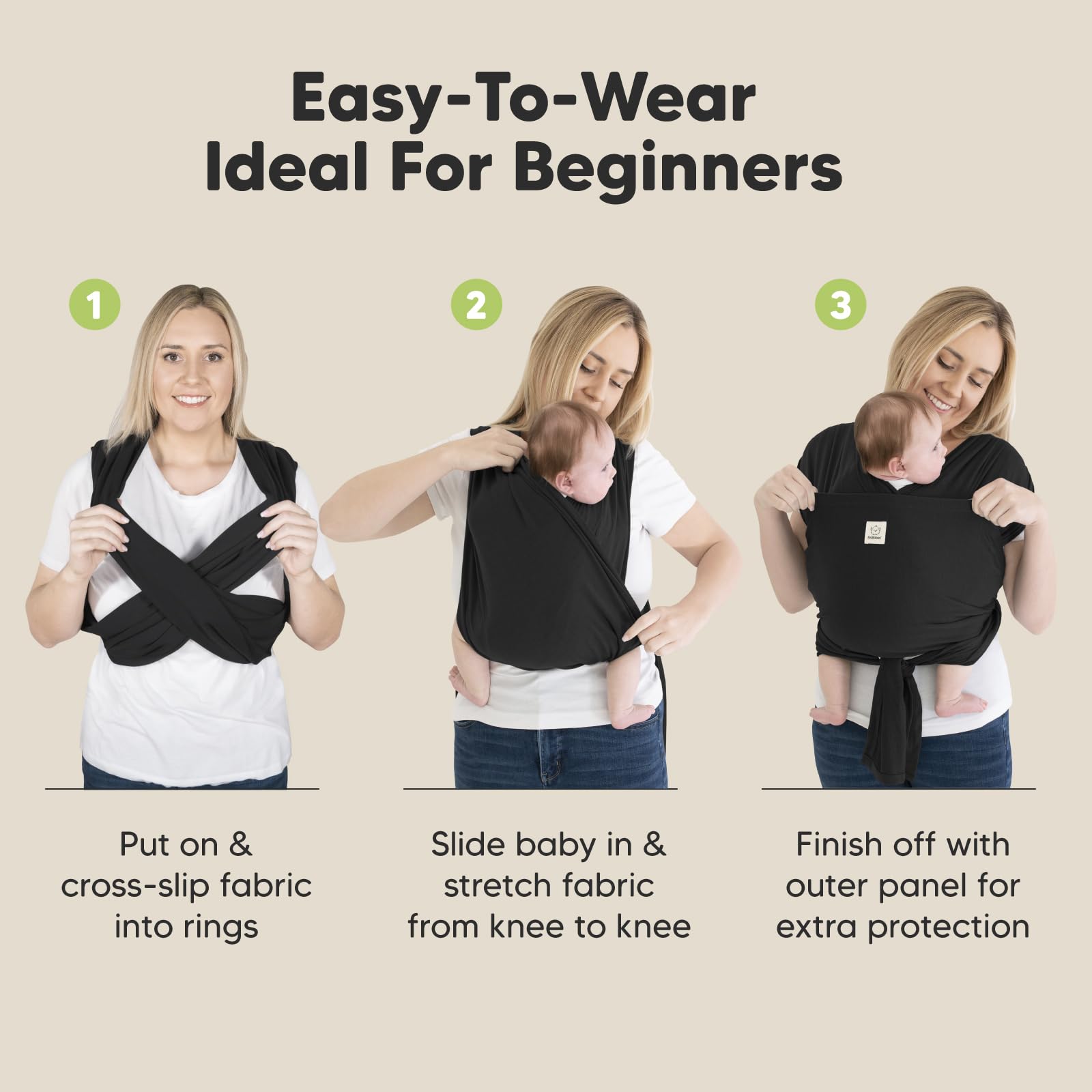 KeaBabies D-Lite baby calm bonding moment with wrap.
