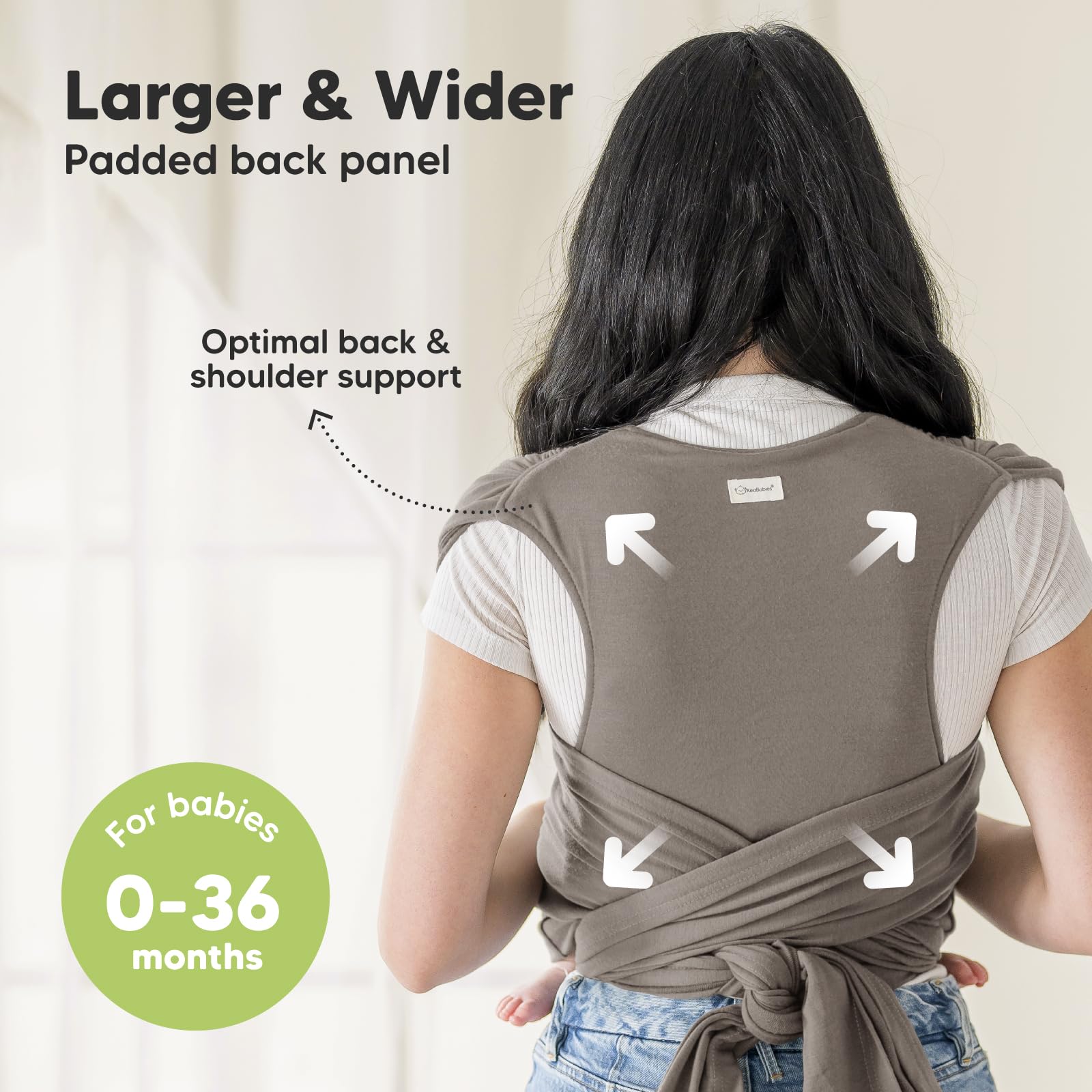 KeaBabies D-Lite adjustable rings demonstrate easy tightening for a secure fit.