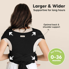 KeaBabies D-Lite ring sling with adjustable rings highlighting easy-adjust feature.