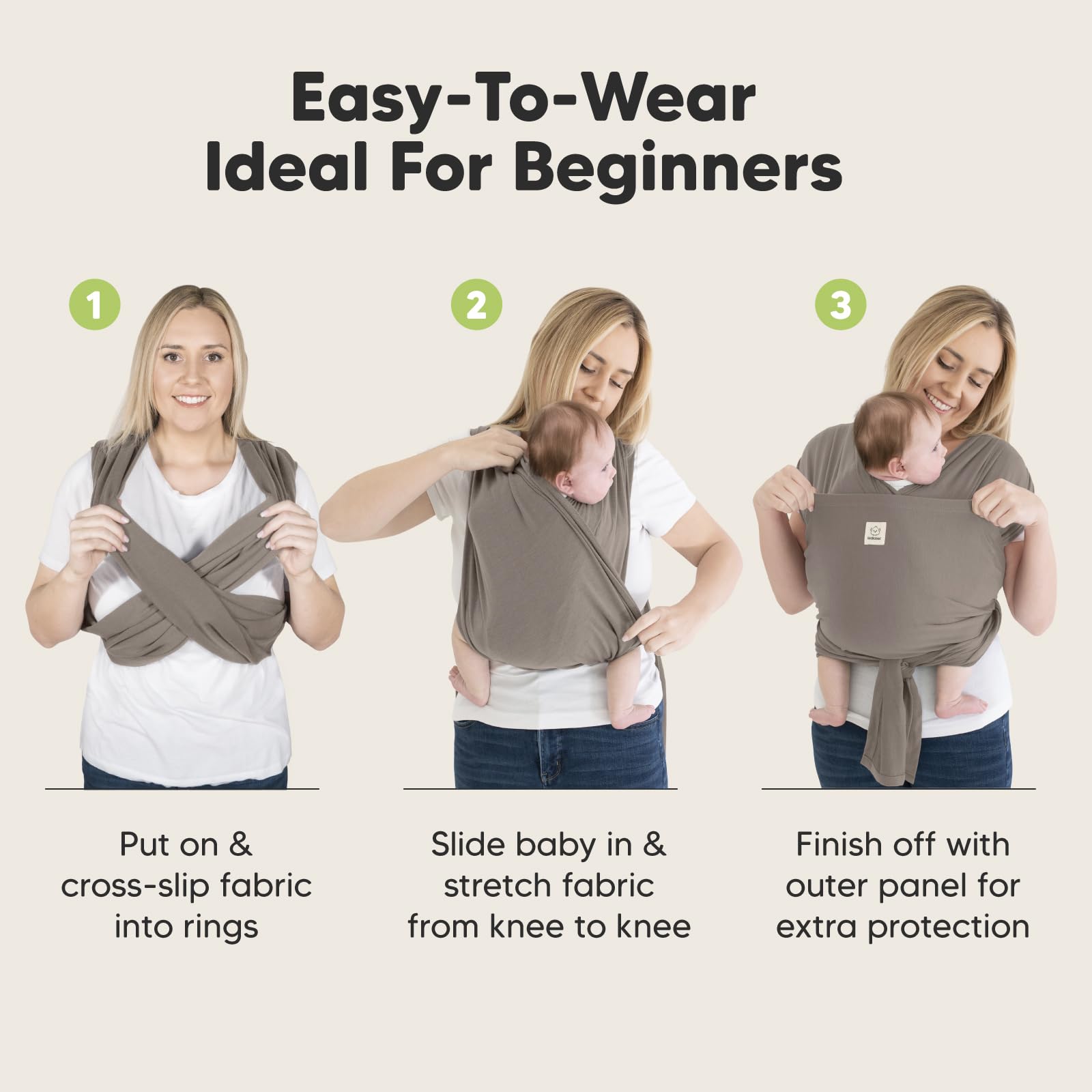 KeaBabies D-Lite baby snug-fit pose captures secure, soothing contact.
