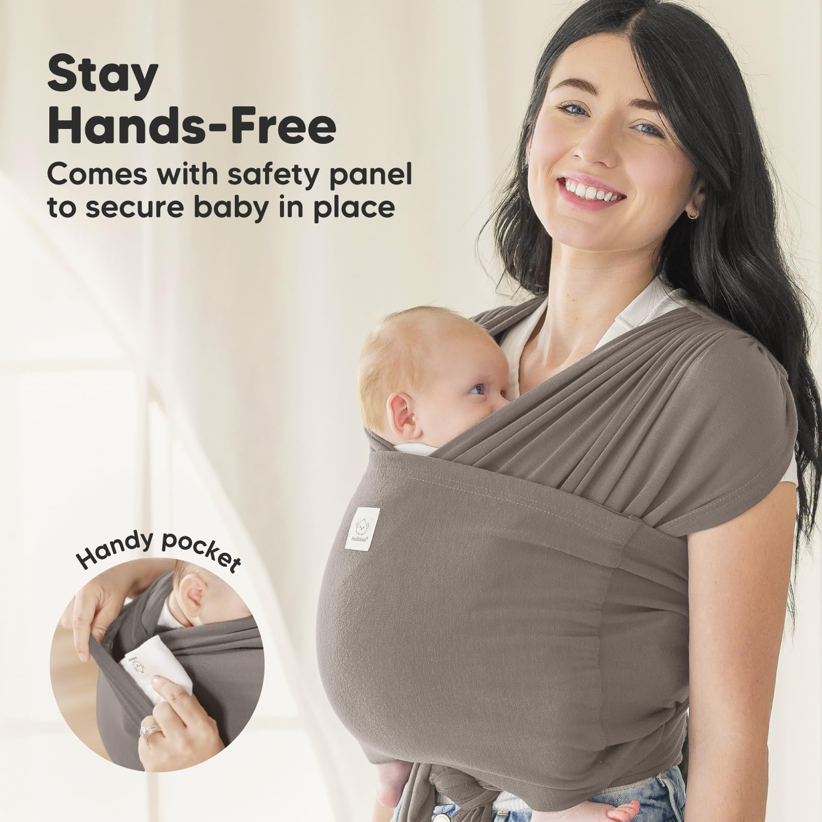 KeaBabies D-Lite breathable fabric close-up emphasizes cooling comfort.