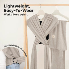 KeaBabies D-Lite wrap cross straps ensure snug fit.
