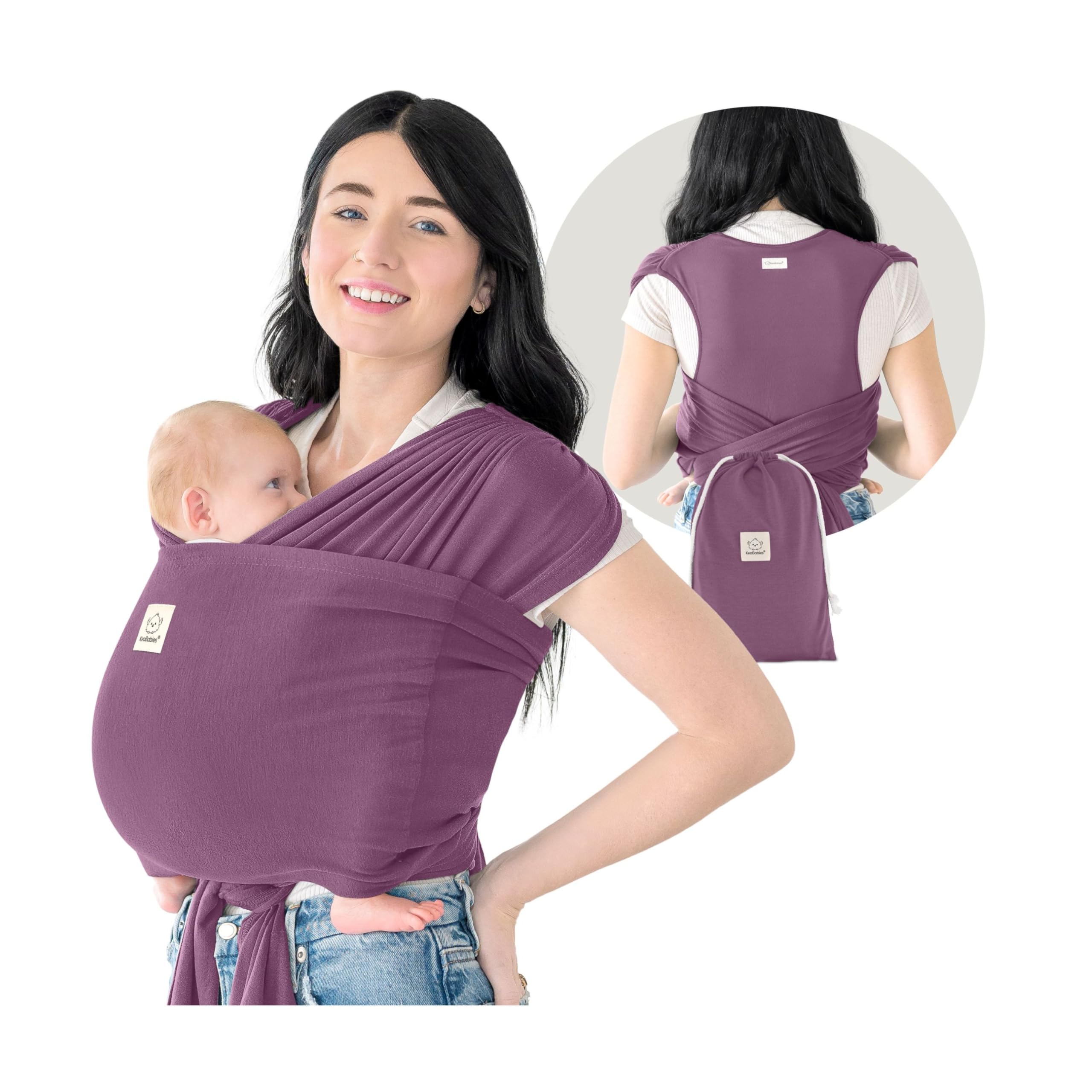 KeaBabies D-Lite wrap with baby in wrap for secure bonding