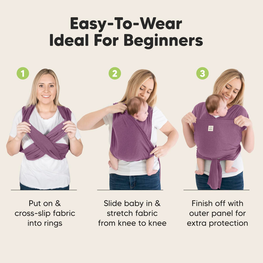 KeaBabies D-Lite wrap supports newborn to toddler weight range 7-44 lbs