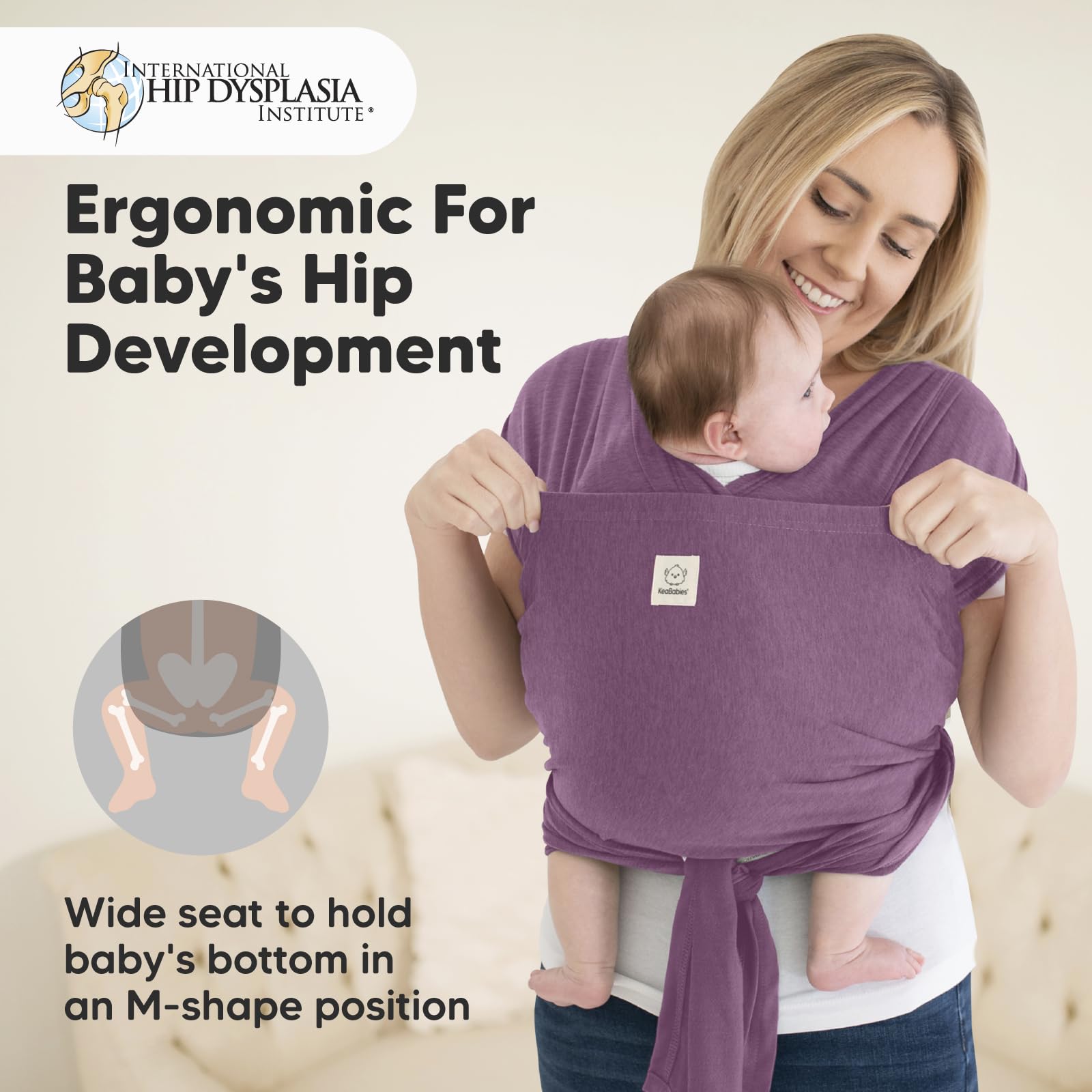 KeaBabies D-Lite wrap fits diverse bodies including plus sizes