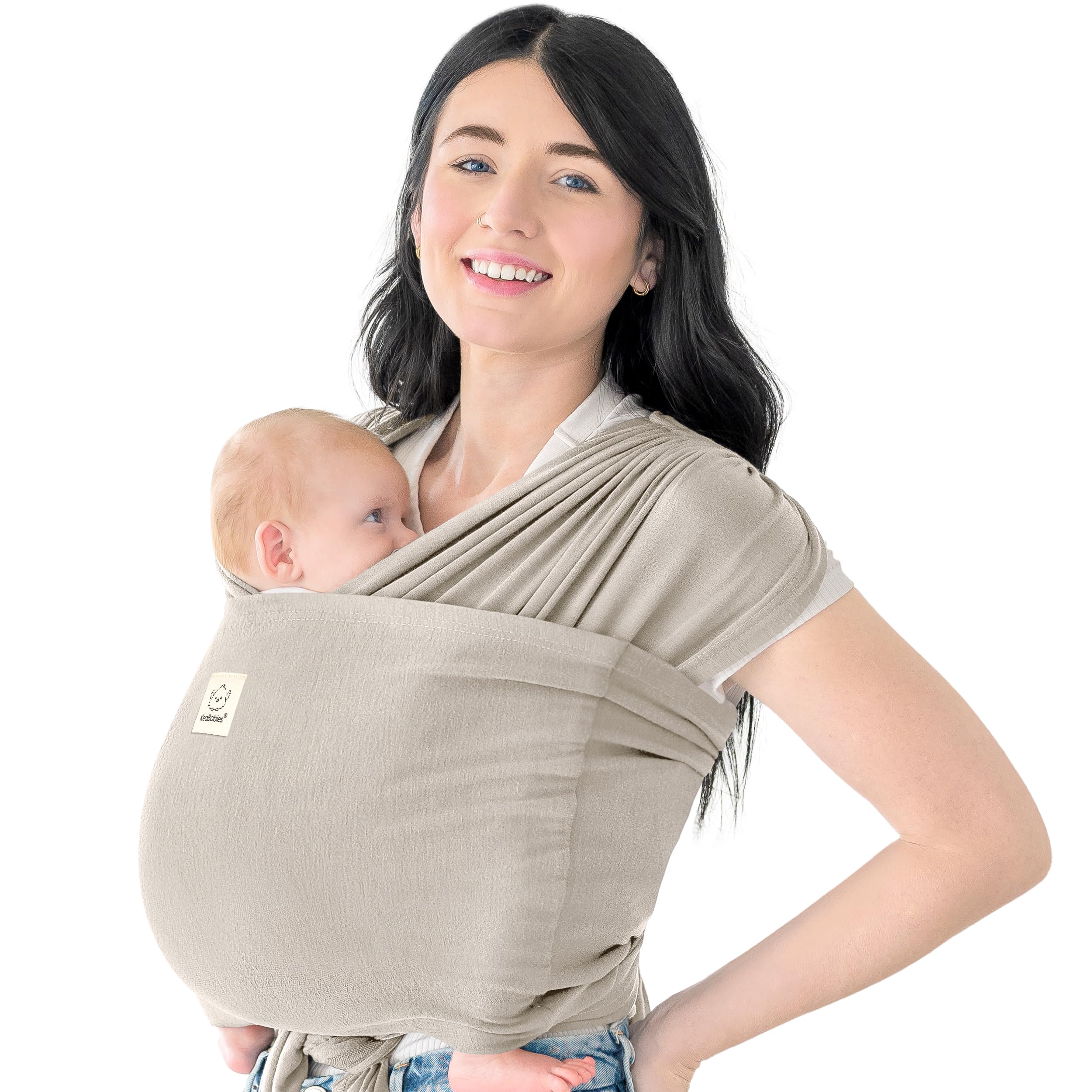 KeaBabies D-Lite wrap ergonomic back panel promotes comfortable wear.