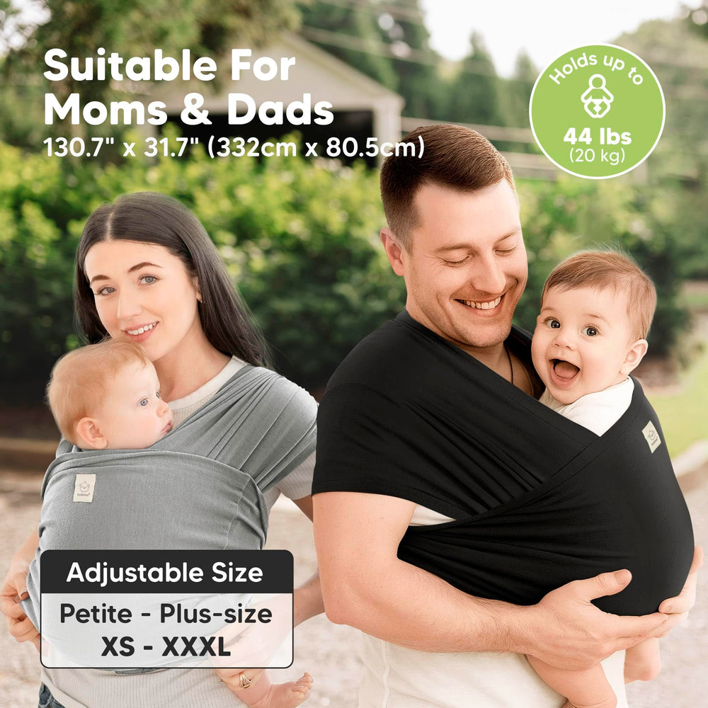 KeaBabies D-Lite midnight baby snug fit supports comfortable carries.