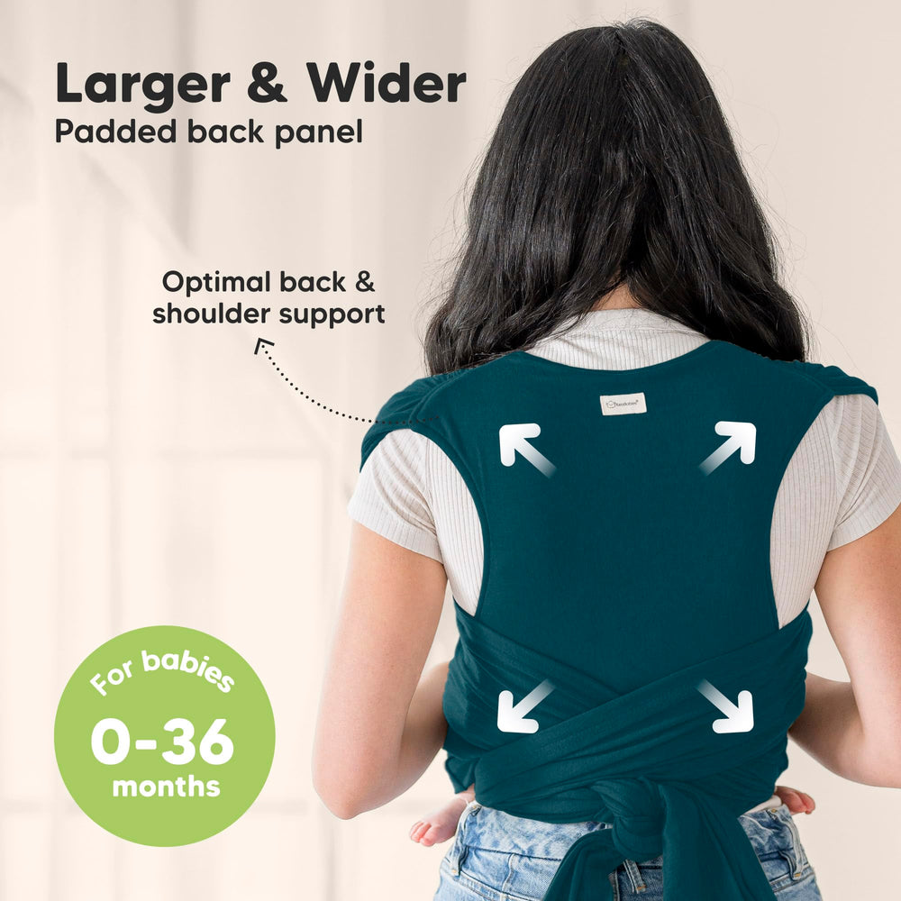 KeaBabies D-Lite wrap rings adjustment shows easy on-the-go tightening.