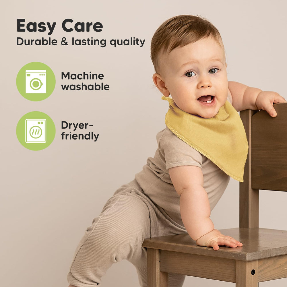 KeaBabies Daybreak bandana bibs soft fleece backing adds comfort for delicate skin.