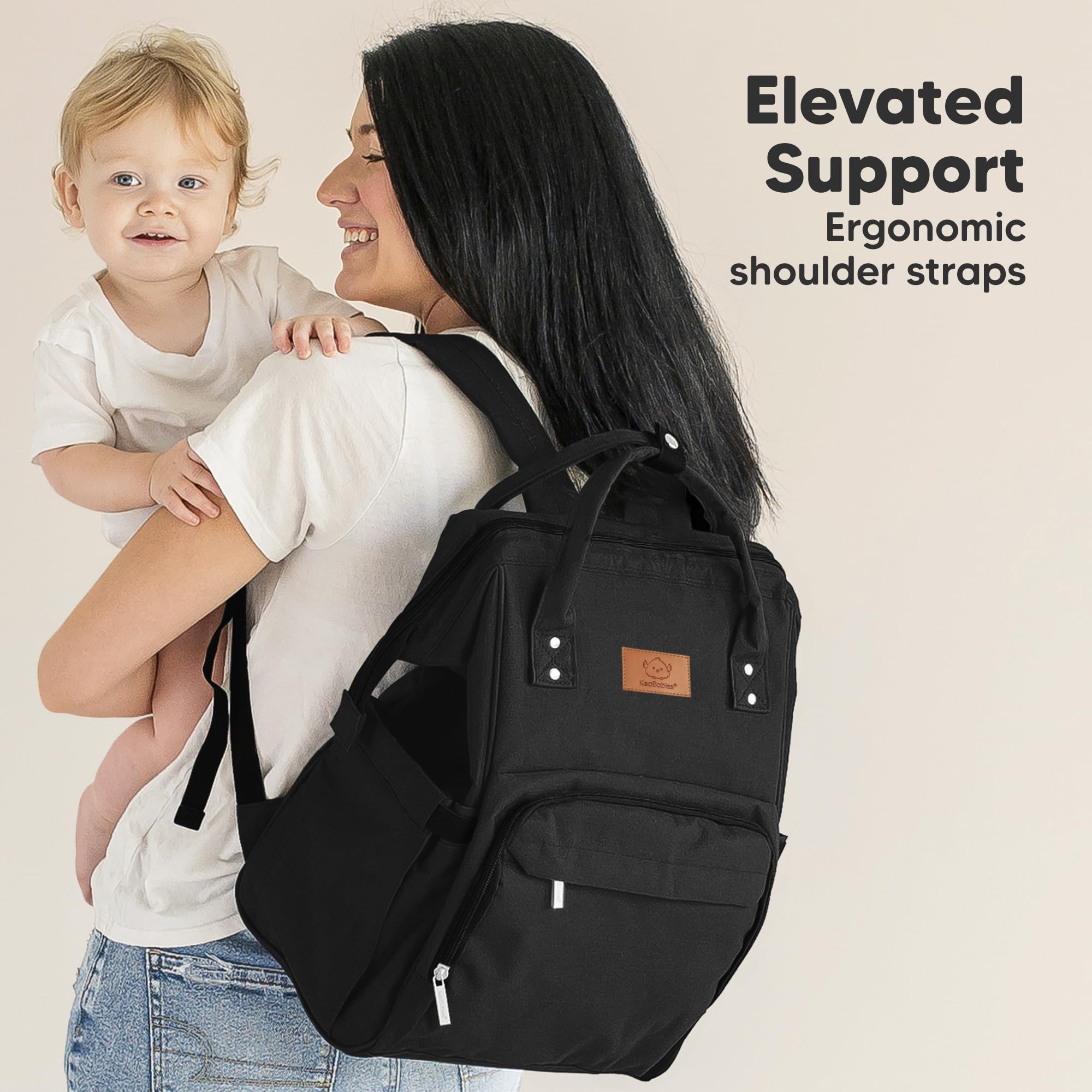 KeaBabies multi-use layout holds bottles, wipes, and clothes.