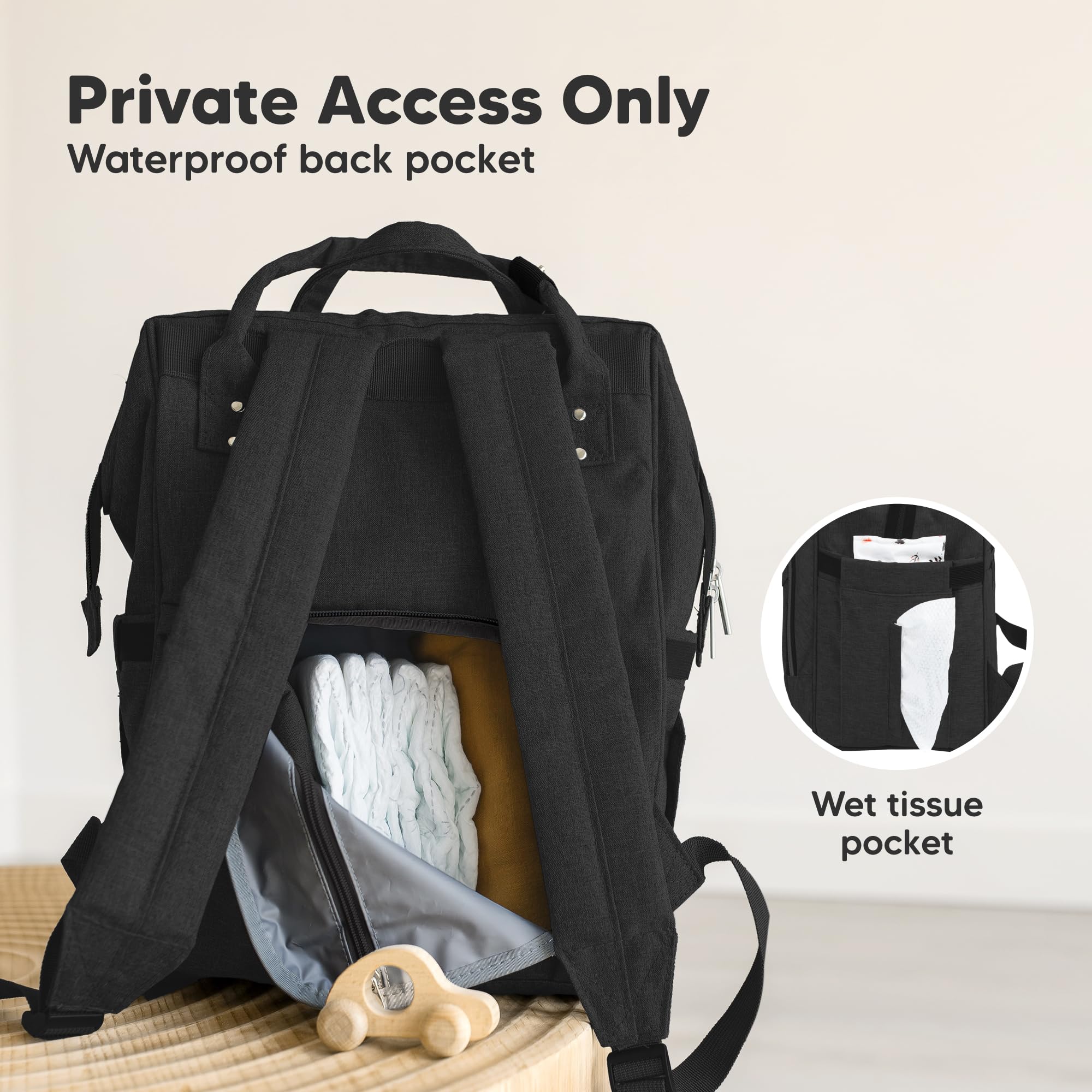 KeaBabies bag being used on-the-go with stroller setup.