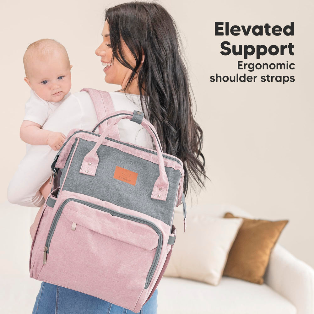 KeaBabies diaper bag exterior stays waterproof to protect belongings.