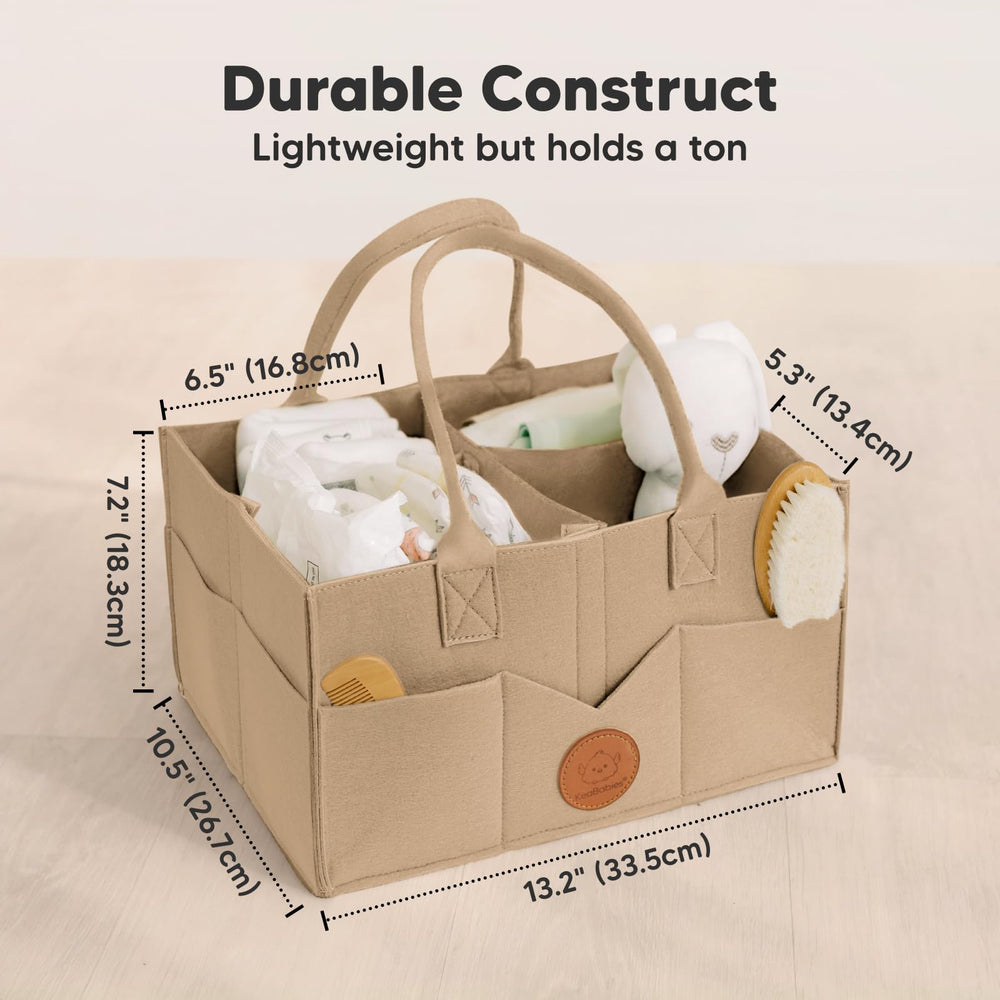 KeaBabies diaper caddy in a nursery storage setup for organized essentials.