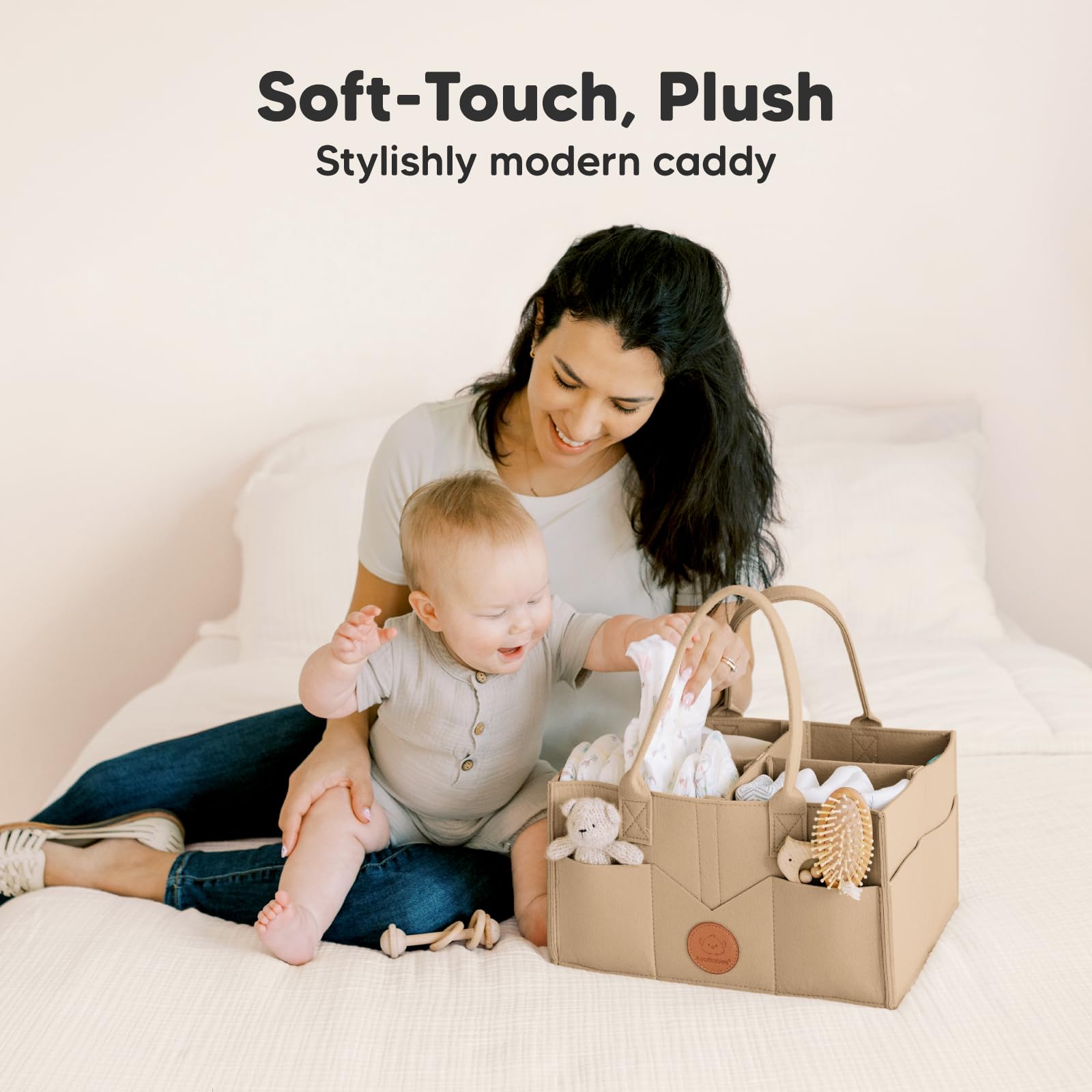 KeaBabies diaper caddy travel-friendly compact for road trips and on-the-go changes.