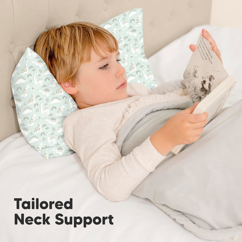 KeaBabies Dinobloom ergonomic design demonstrates balanced softness and neck rest.