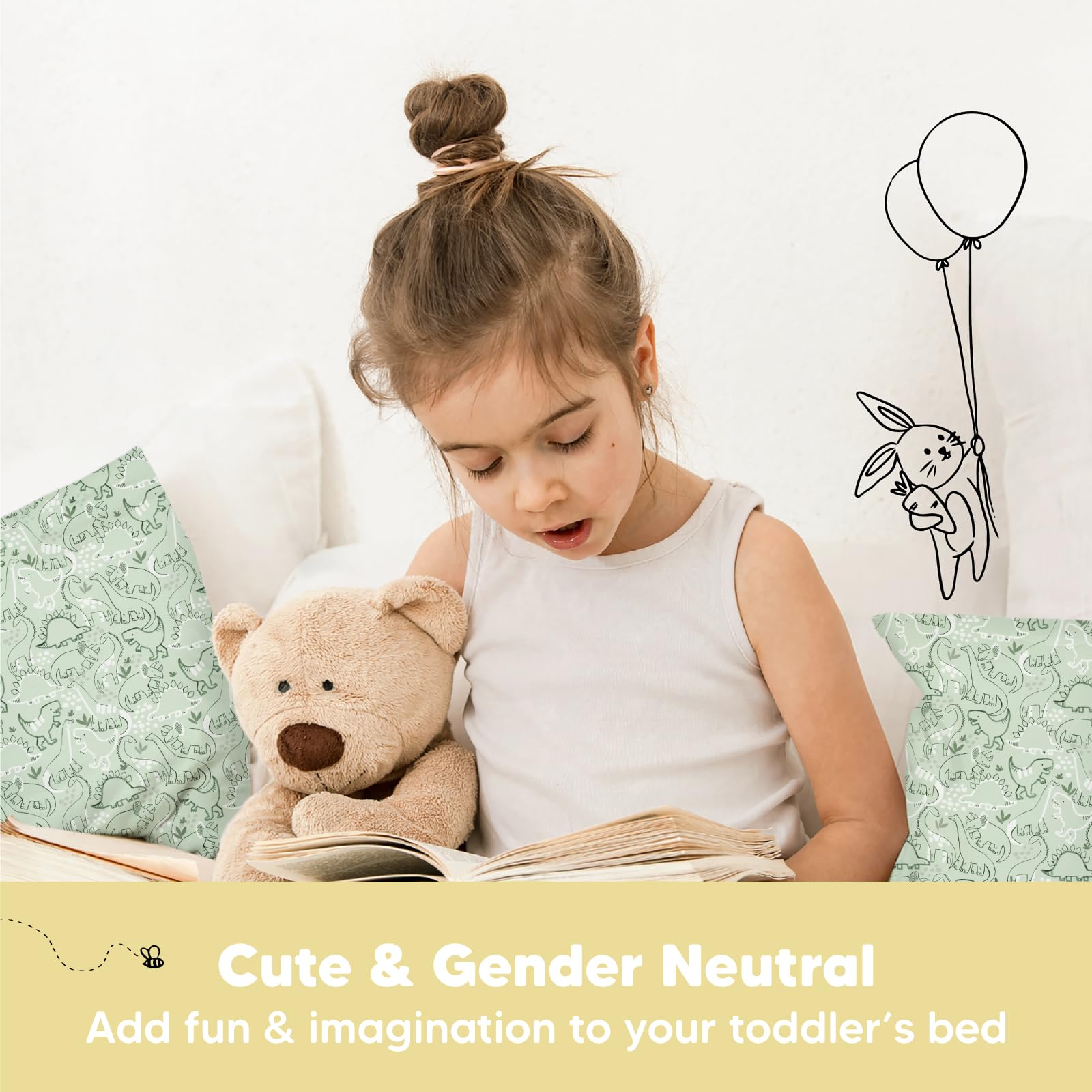 KeaBabies DinoDood ergonomic-support angle promotes relaxed sleep