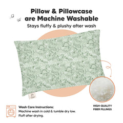 KeaBabies DinoDood organic cotton cover closeup confirms OEKO-TEX and GOTS fabric