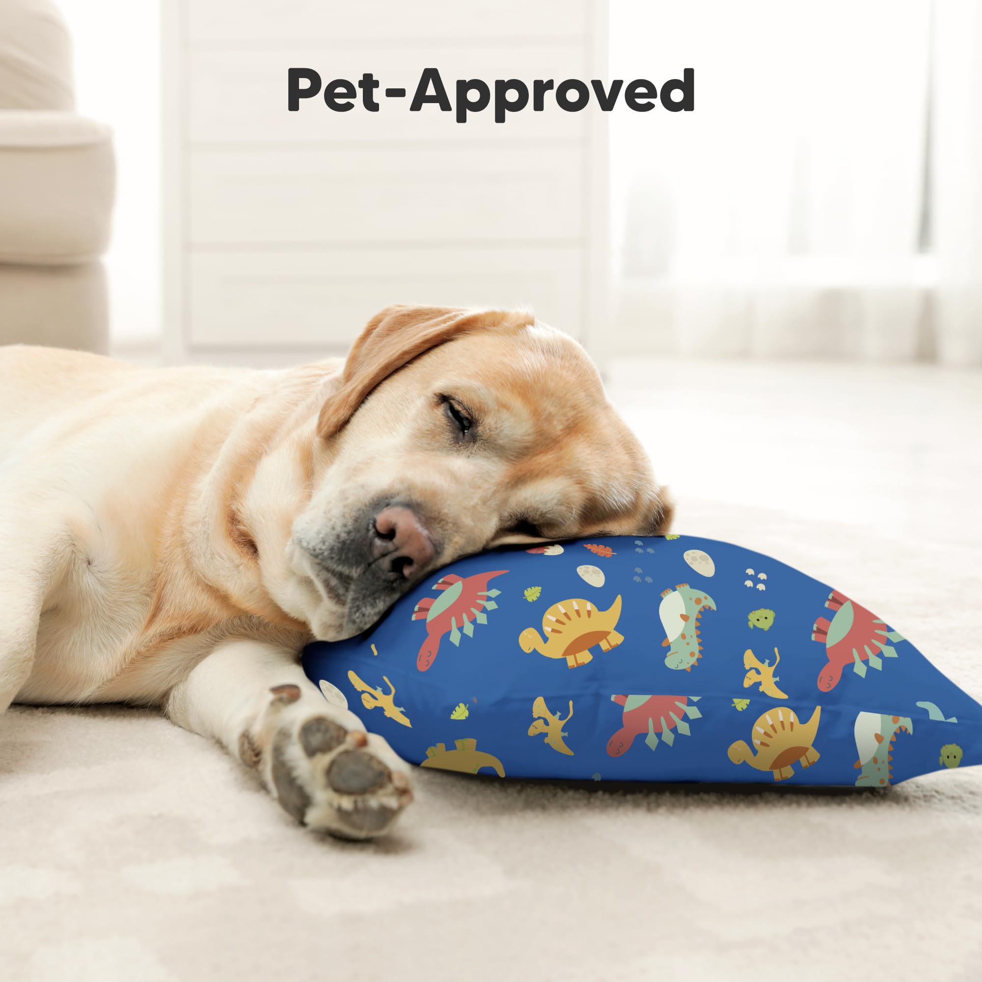 KeaBabies Dinoworld pillow with child uses demonstrates gentle comfort for road trips.