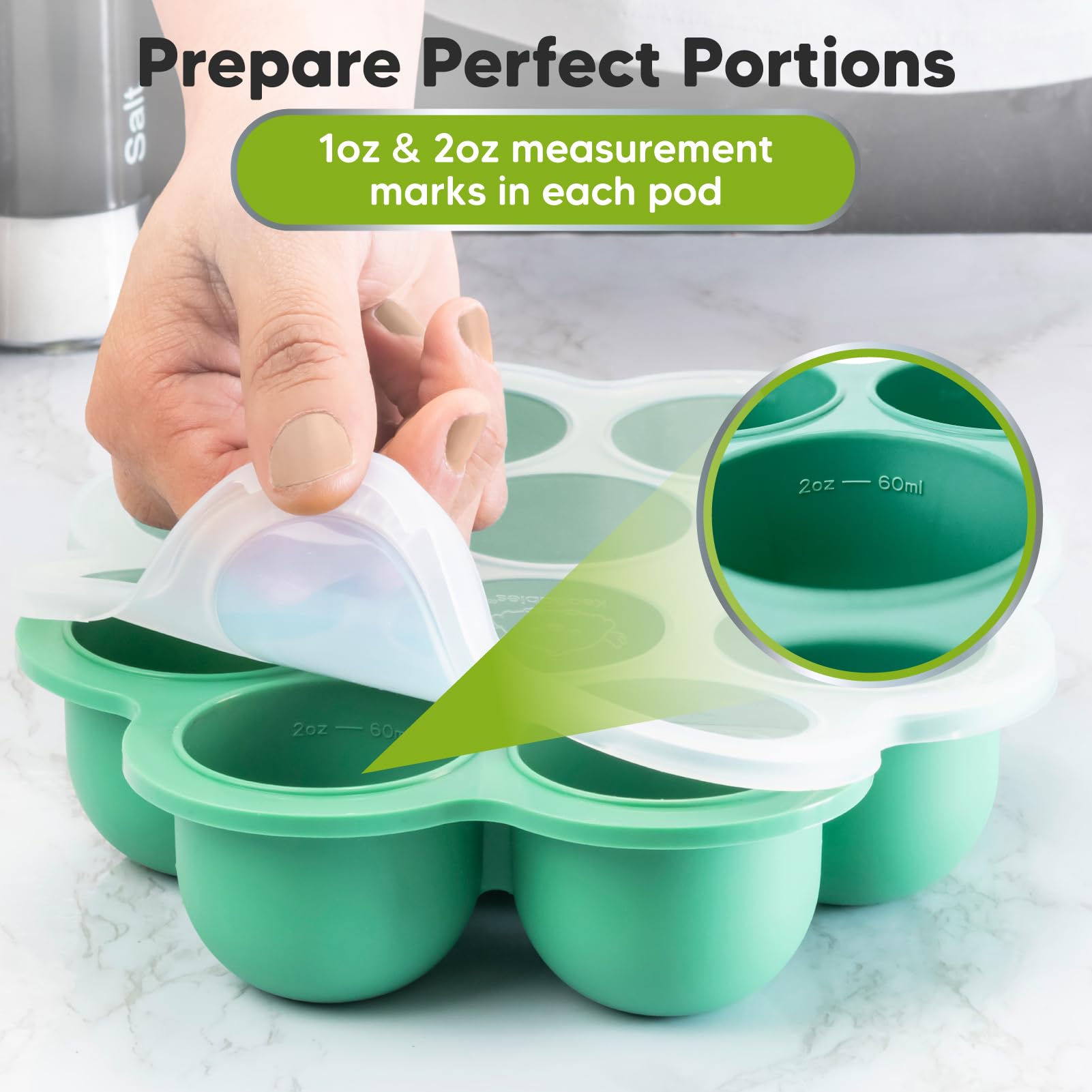 KeaBabies dishwasher-safe freezer tray cleans easily after batch prep