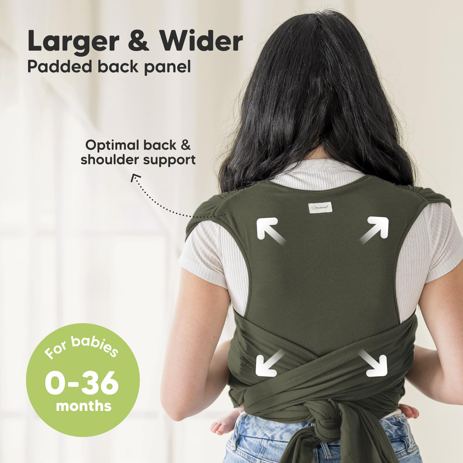 KeaBabies D-Lite forest fabric closeup shows breathable stretch.