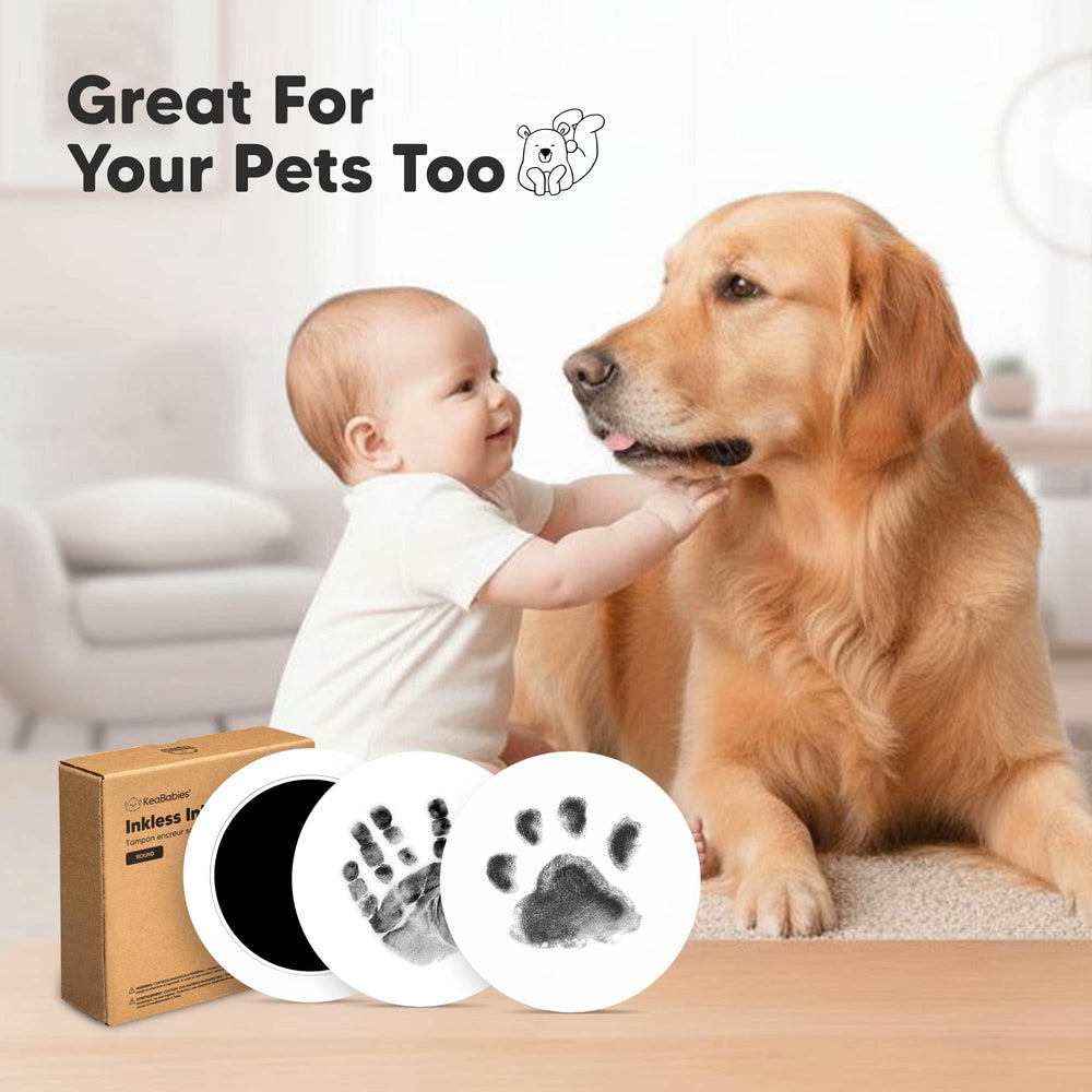 KeaBabies paw print and dog nose option shown for pets keepsakes.