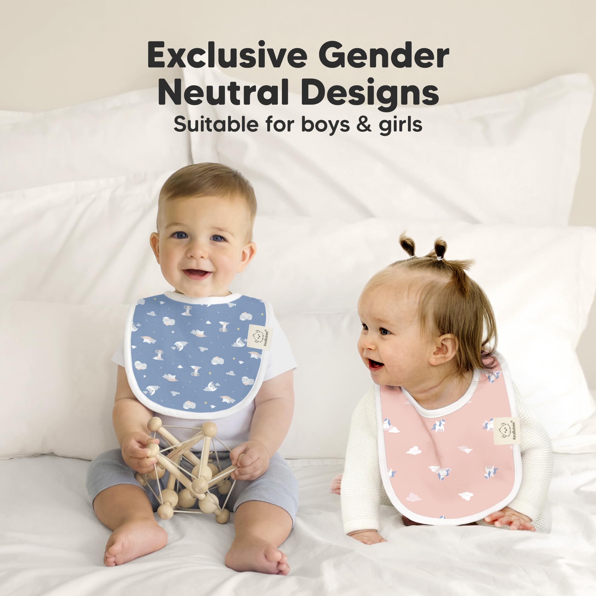 KeaBabies Dreamers soft seams close-up for gentle skin contact.