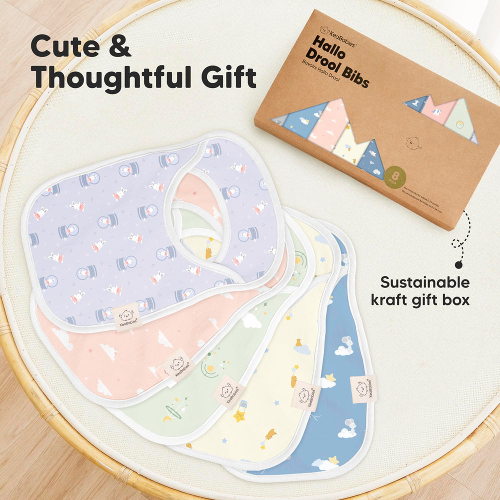 KeaBabies Dreamers bib care and washing instructions