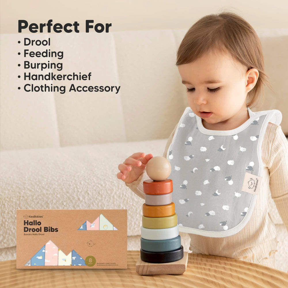 KeaBabies Dreamers bib gift box packaging ready for gifting