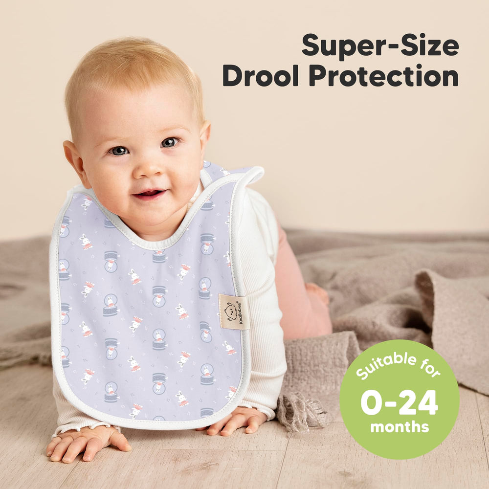 KeaBabies Dreamers bib organic cotton texture on skin-friendly fabric
