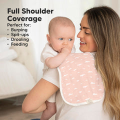 Dreamers 8-layer bamboo viscose cloth highlights high absorbency for spit-up events.
