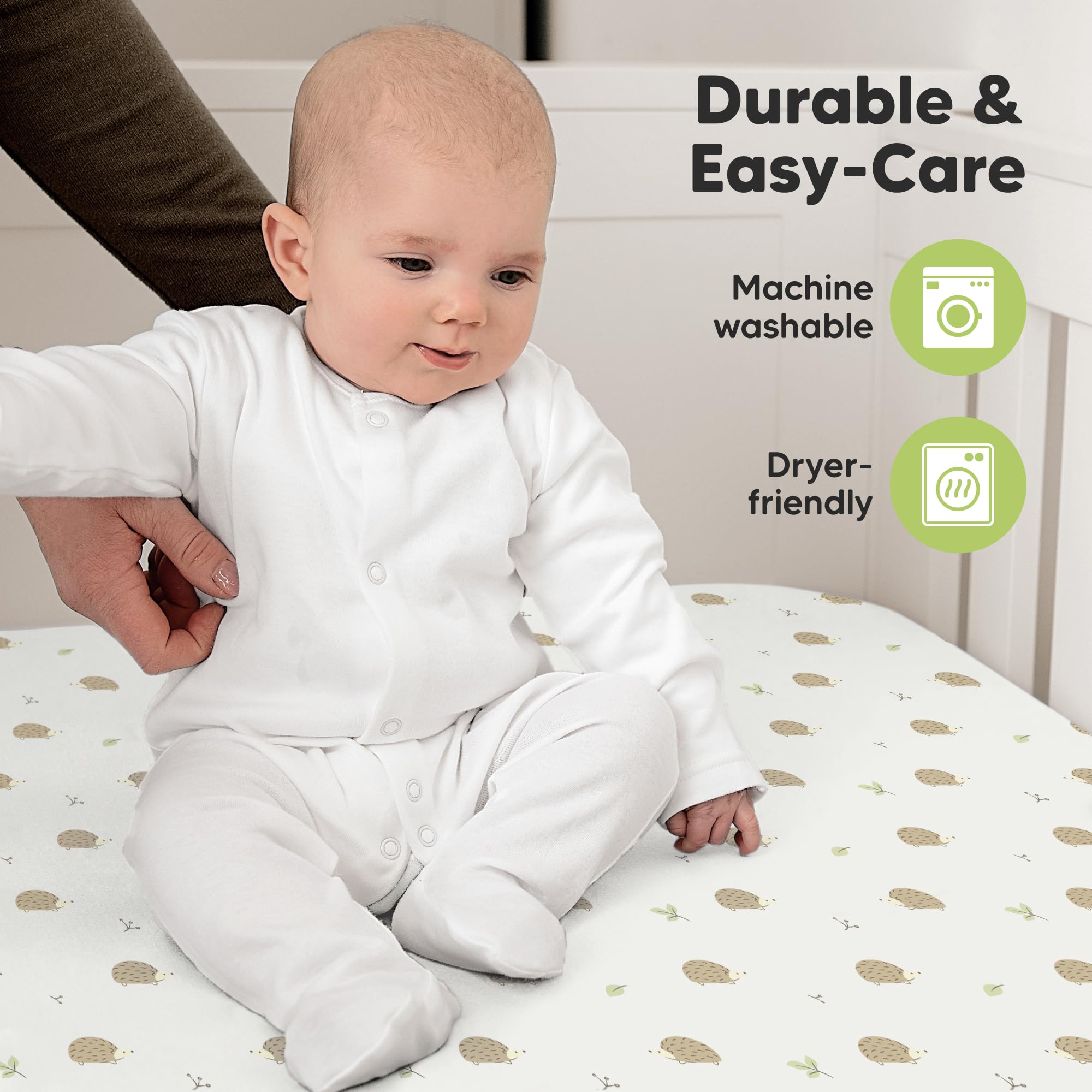 KeaBabies dryer friendly crib sheets ready for quick drying