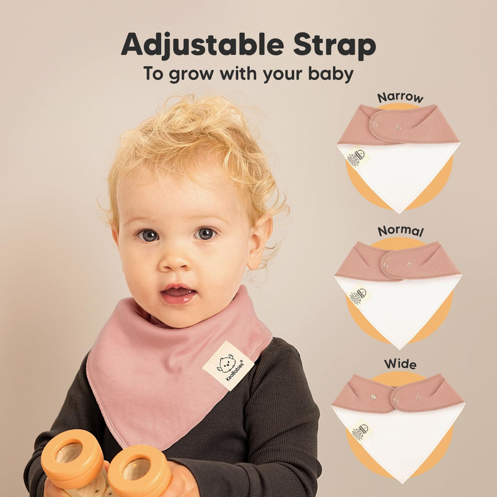 KeaBabies dual-layer absorbent bib with polyester backing