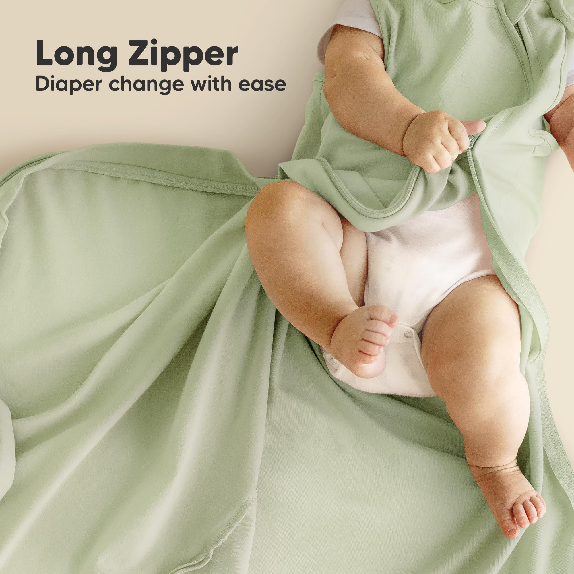 KeaBabies durable 2-way stretch knit helps maintain shape after washing.