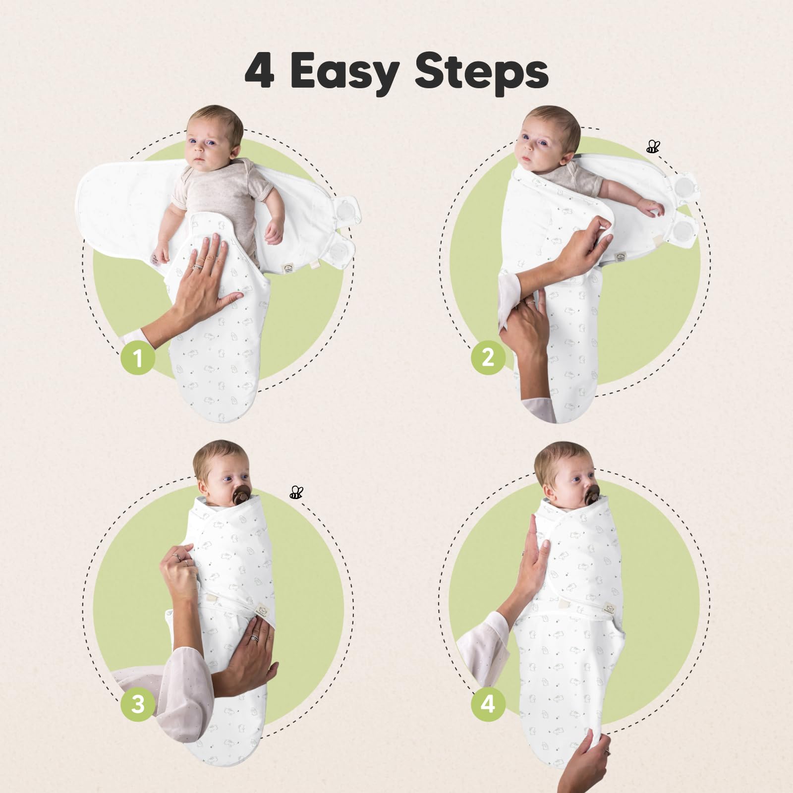 KeaBabies FabTech knit ensures durable, machine-washable sleep sack performance.