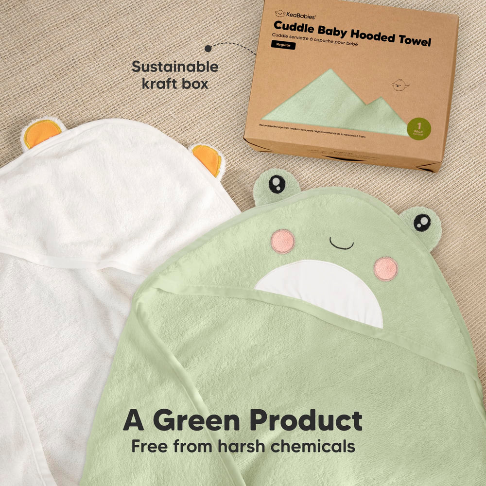 KeaBabies durable towel features long-lasting construction after repeated washes.