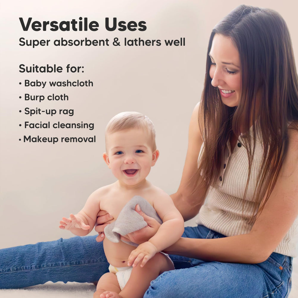 KeaBabies durable washcloths machine washable for busy parents