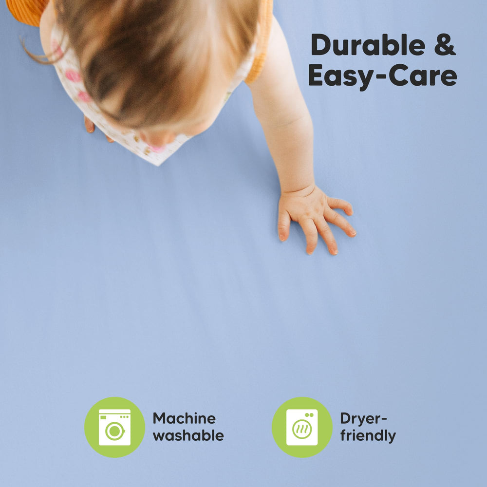 KeaBabies GOTS organic cotton sheet keeps skin gentle and breathable.