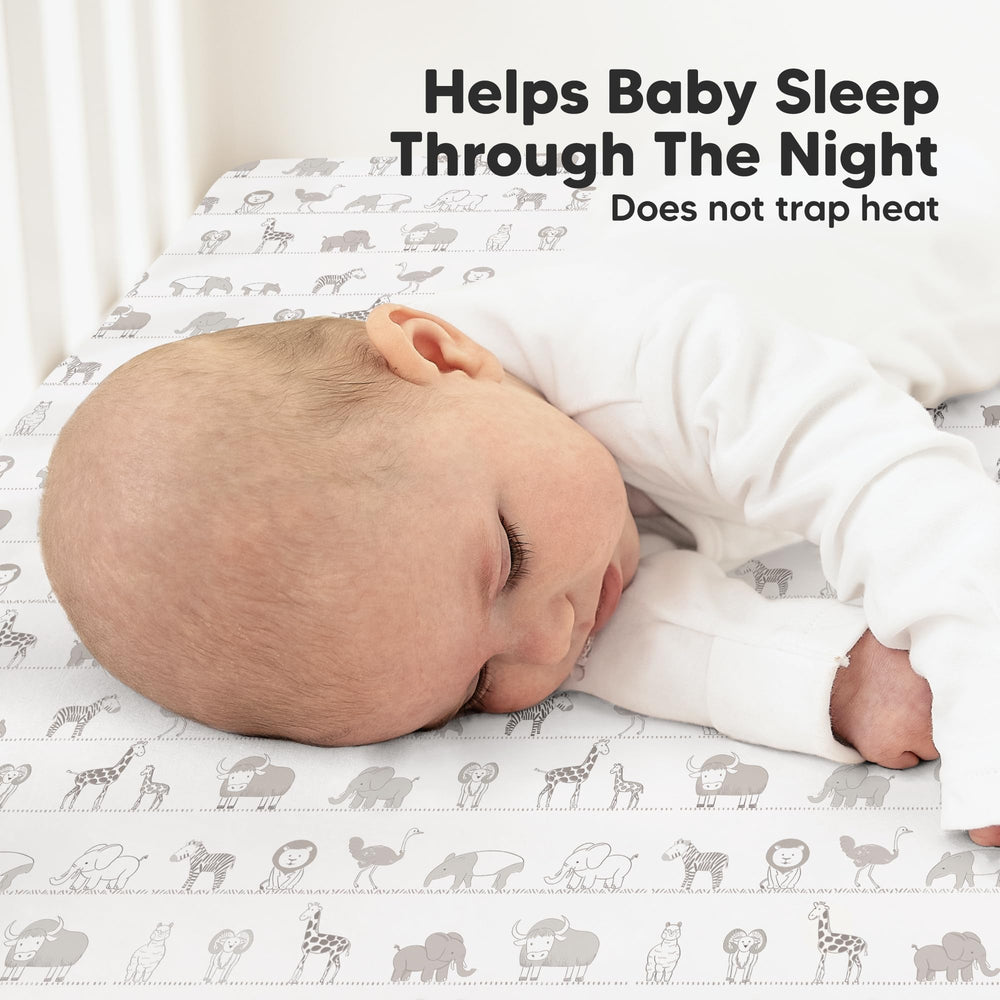 KeaBabies durable machine-washable crib sheets endure frequent washes while staying soft.