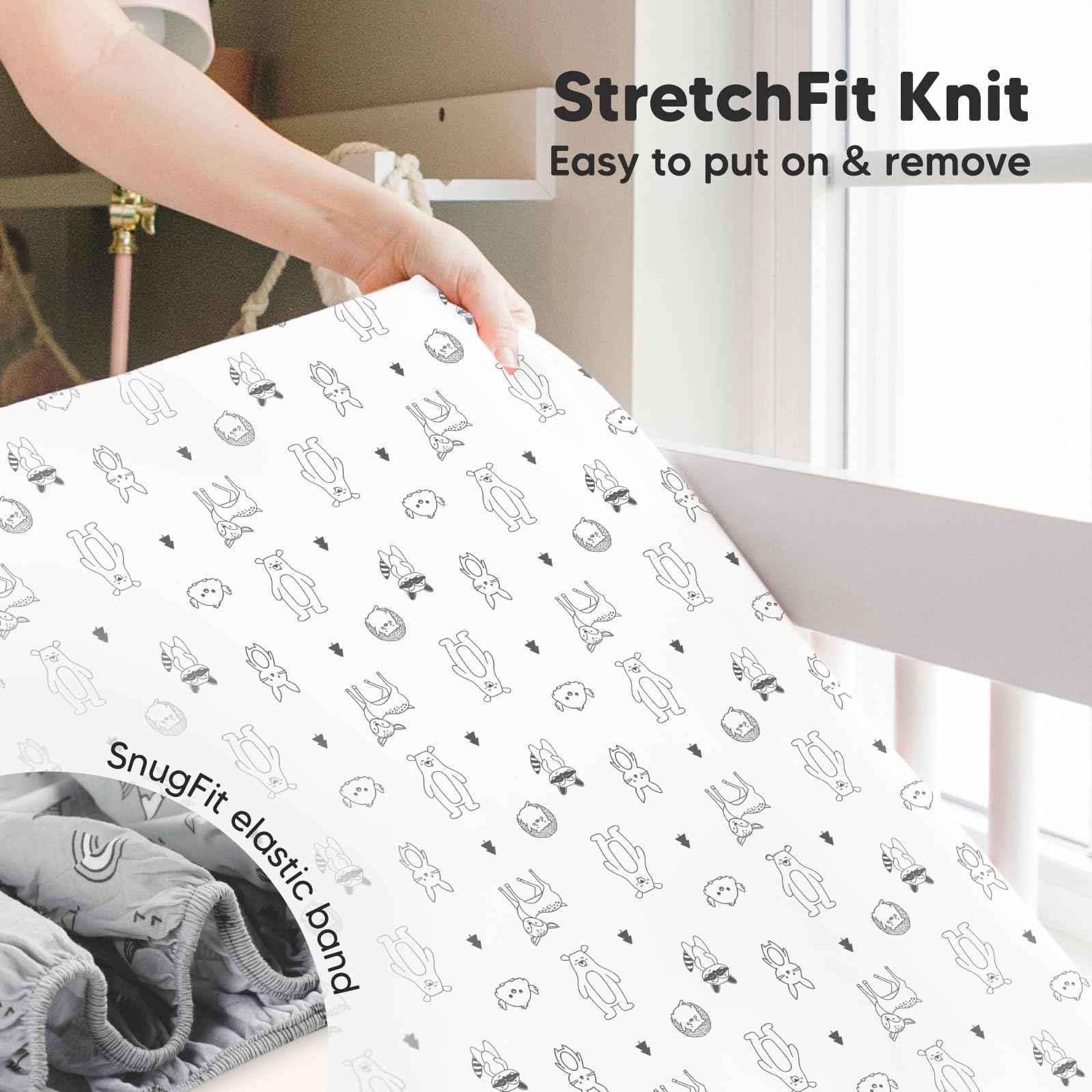 KeaBabies durable machine-washable crib sheets—simple nursery cleaning.