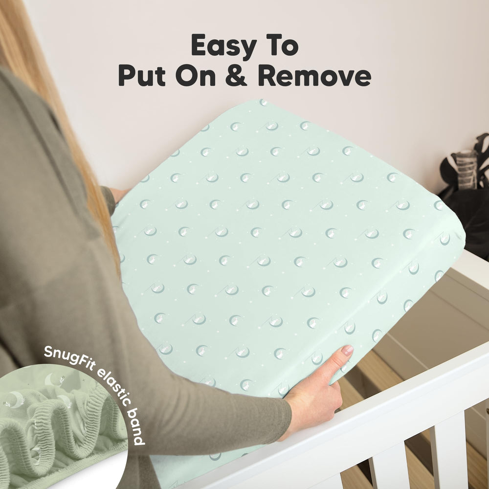 KeaBabies durable machine-washable crib sheets ready for busy nursery use